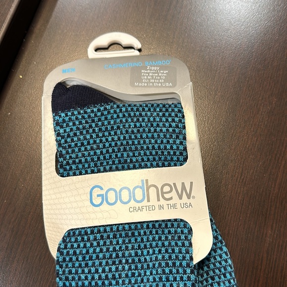 Goodhew men’s Ziggy merino wool socks in navy - Picture 3 of 8